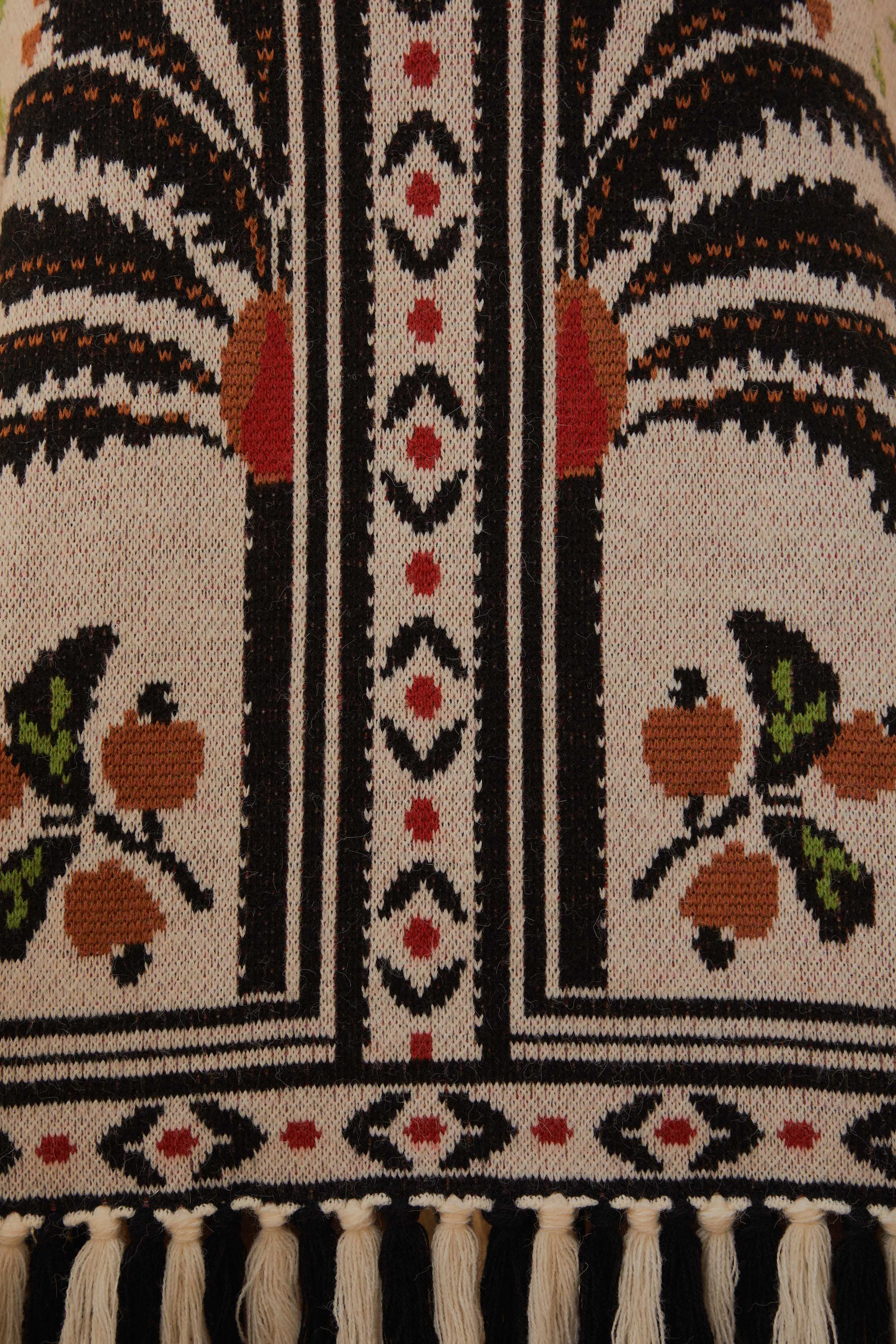 Sand Palms Paradise Knit Fringe Midi Skirt sold by FARM Rio product image thumbnail 5