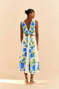 Off-White Romantic Garden Midi Dress sold by FARM Rio