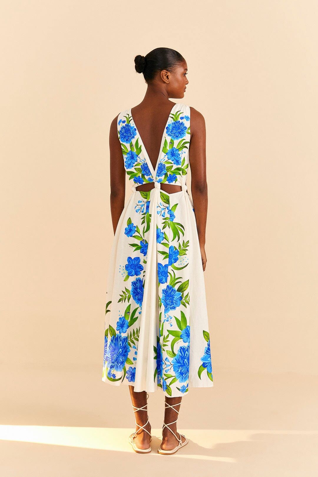Off-White Romantic Garden Midi Dress sold by FARM Rio product image thumbnail 3