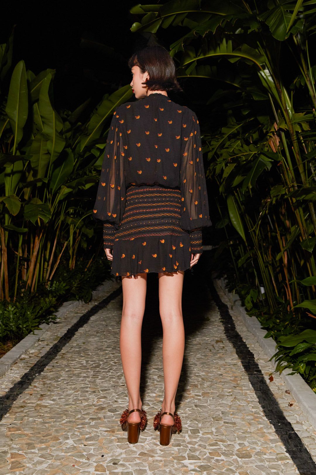 Lurex Bananas Embroidered Mini Dress sold by FARM Rio product image thumbnail 3