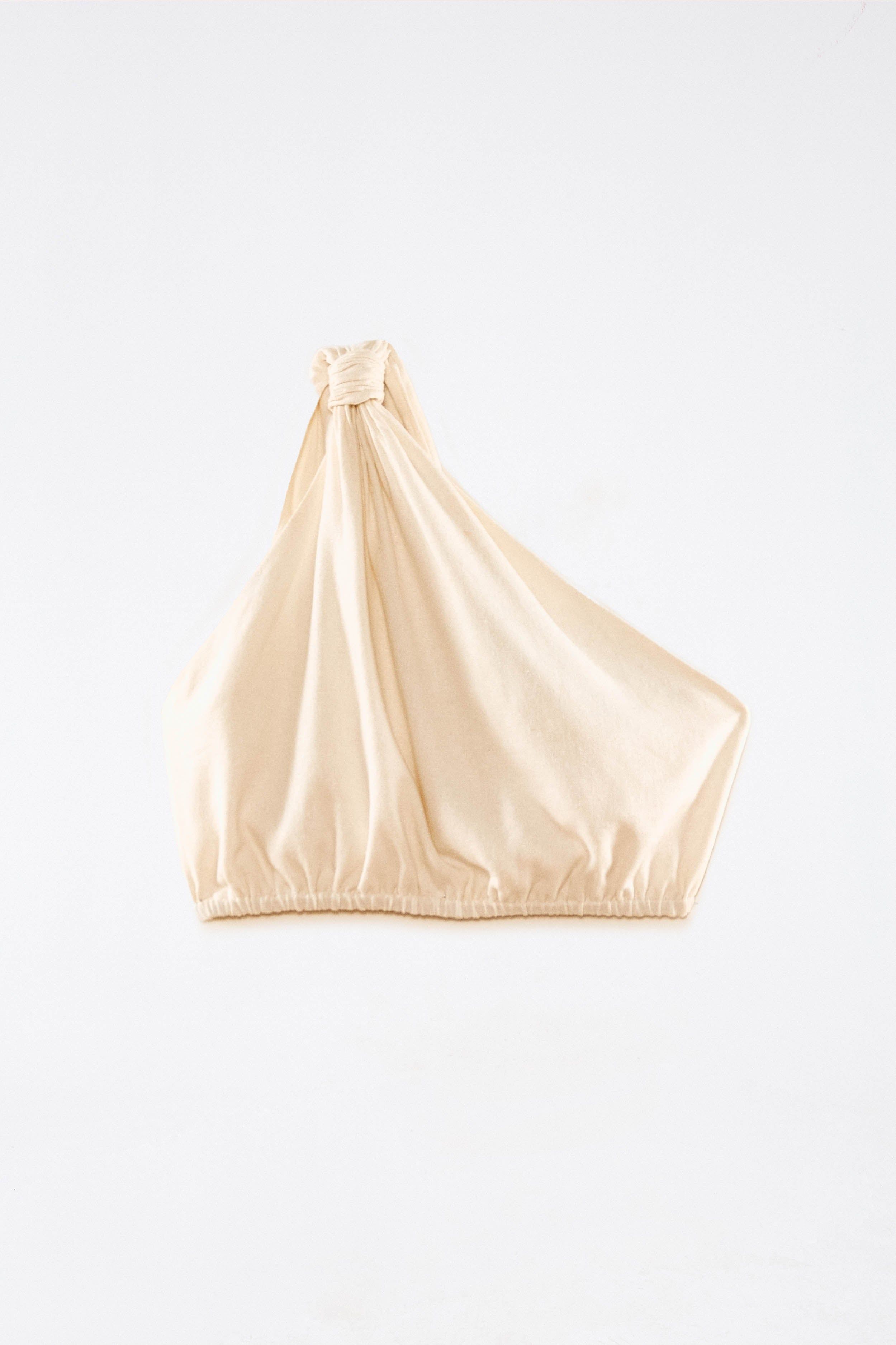 Off-White One Shoulder Knot Top | Parallel