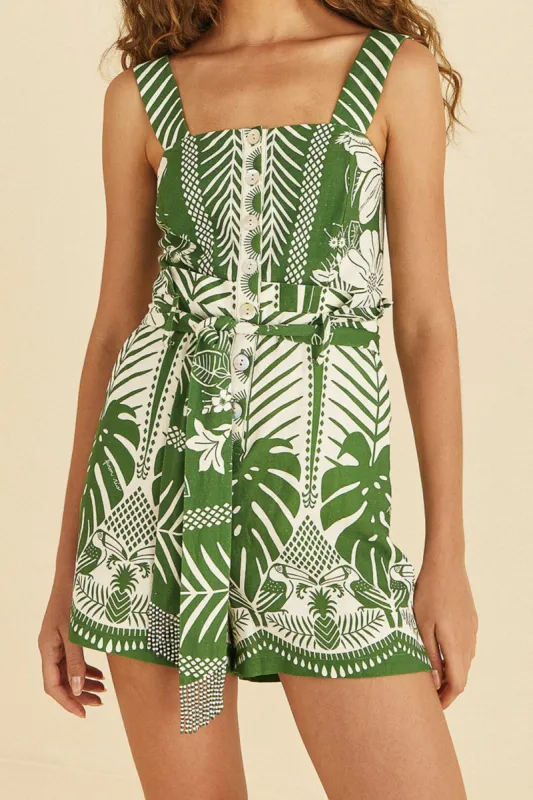 Off-White Macaw Elegance Romper sold by FARM Rio