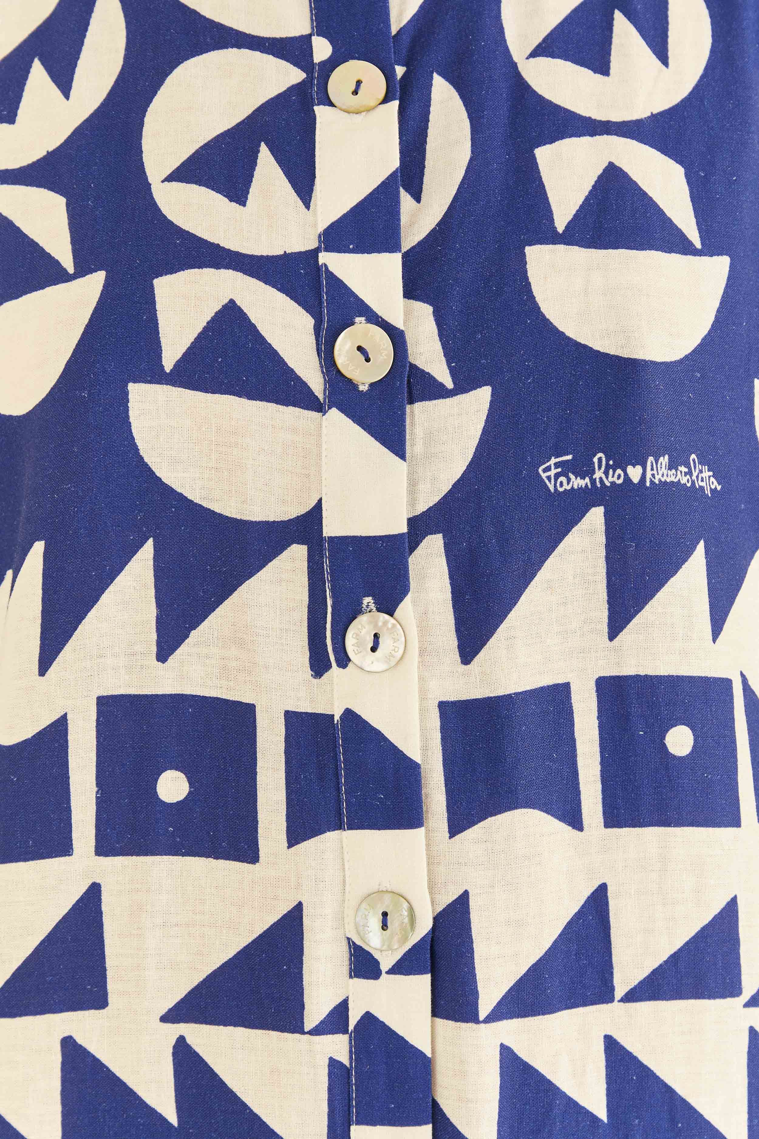 Off-White Pitta Tiles Jumpsuit sold by FARM Rio product image thumbnail 6