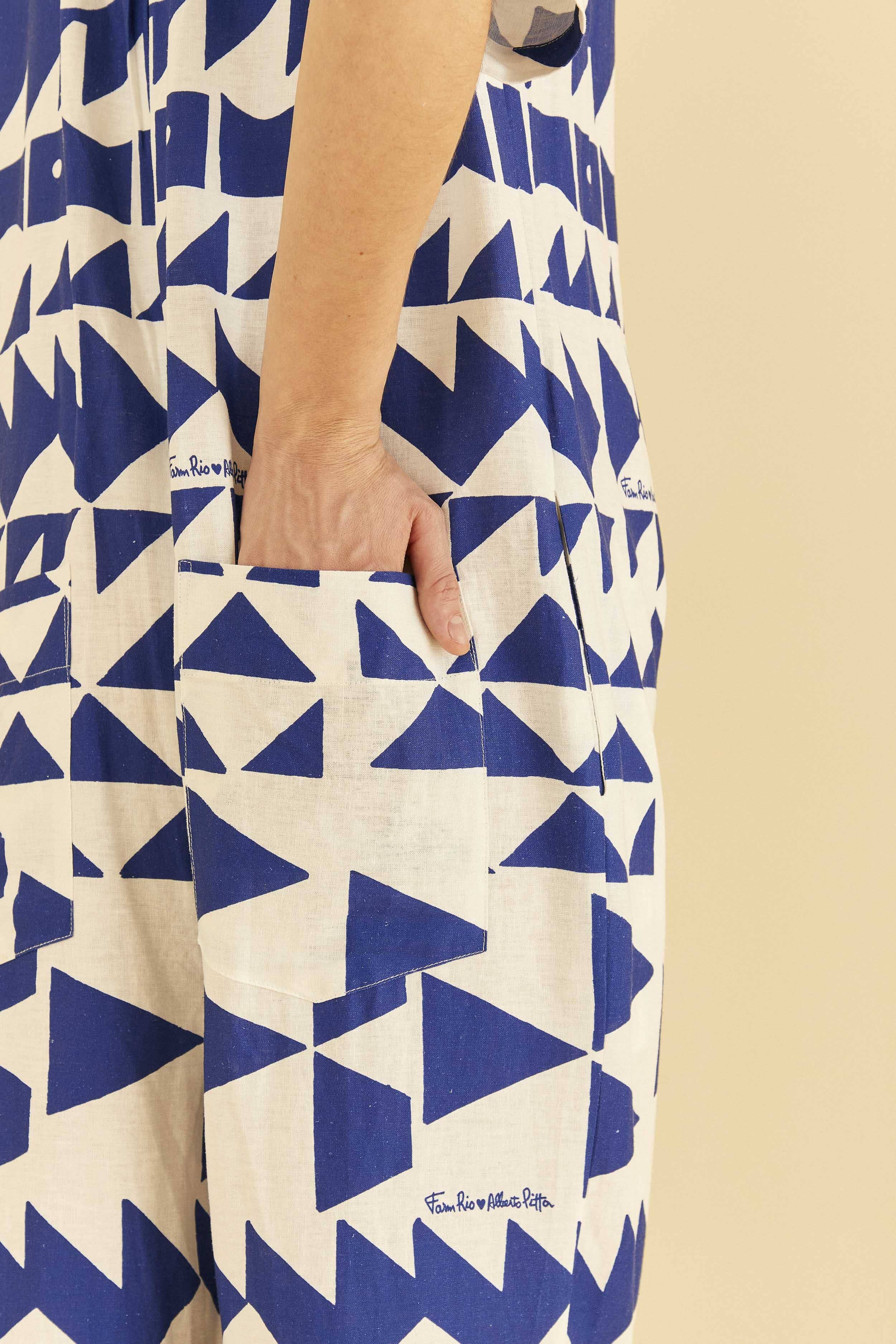 Off-White Pitta Tiles Jumpsuit sold by FARM Rio product image thumbnail 5