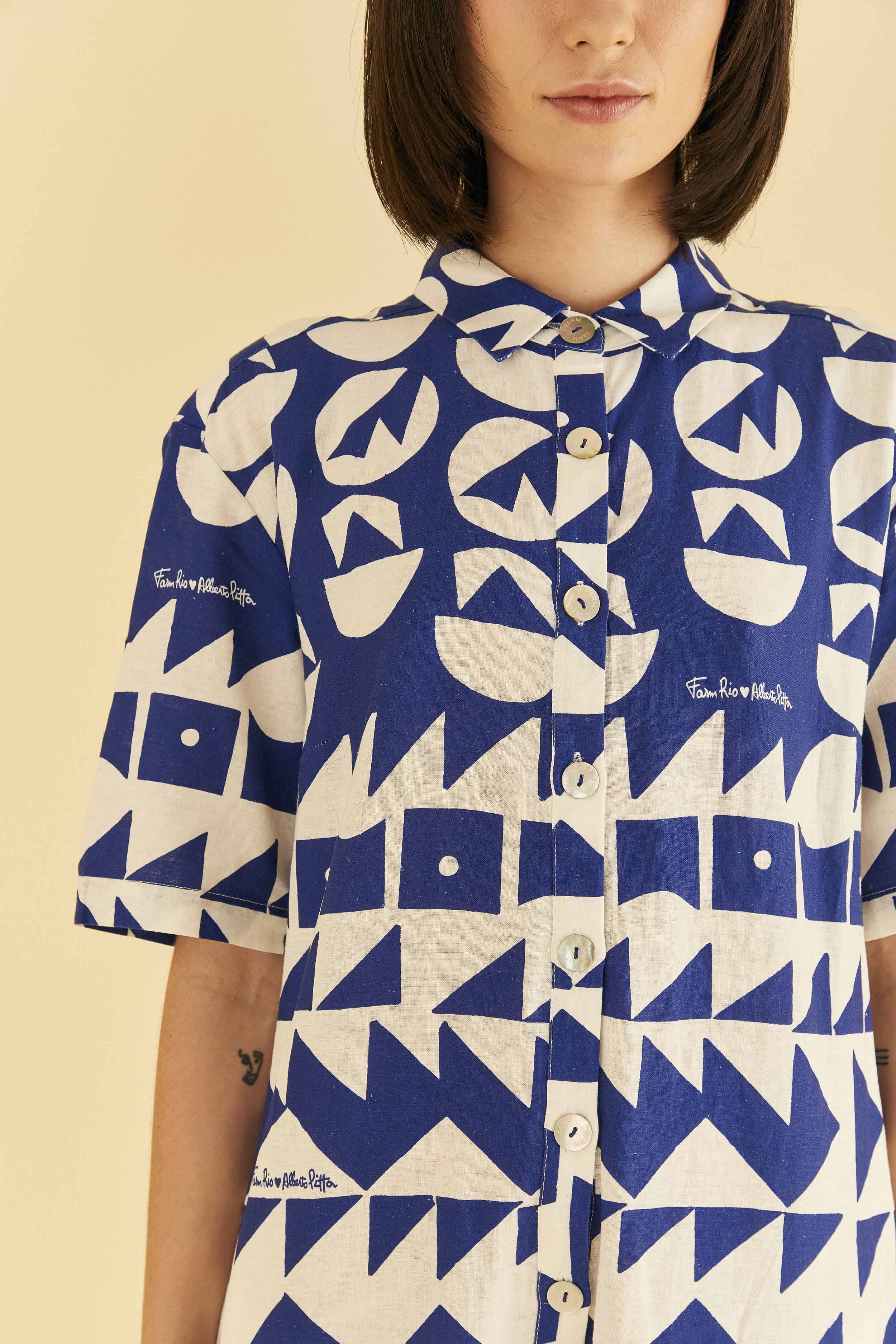 Off-White Pitta Tiles Jumpsuit sold by FARM Rio product image thumbnail 3