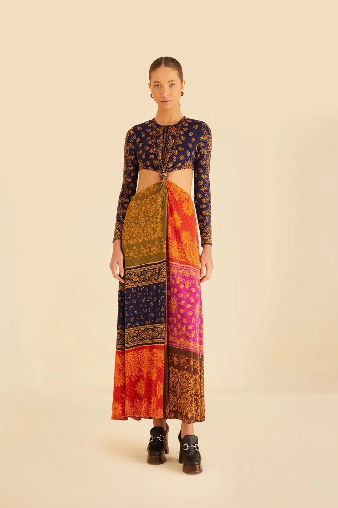 Multicolor Bandana Dream Cut Out Maxi Dress sold by FARM Rio product image thumbnail 2