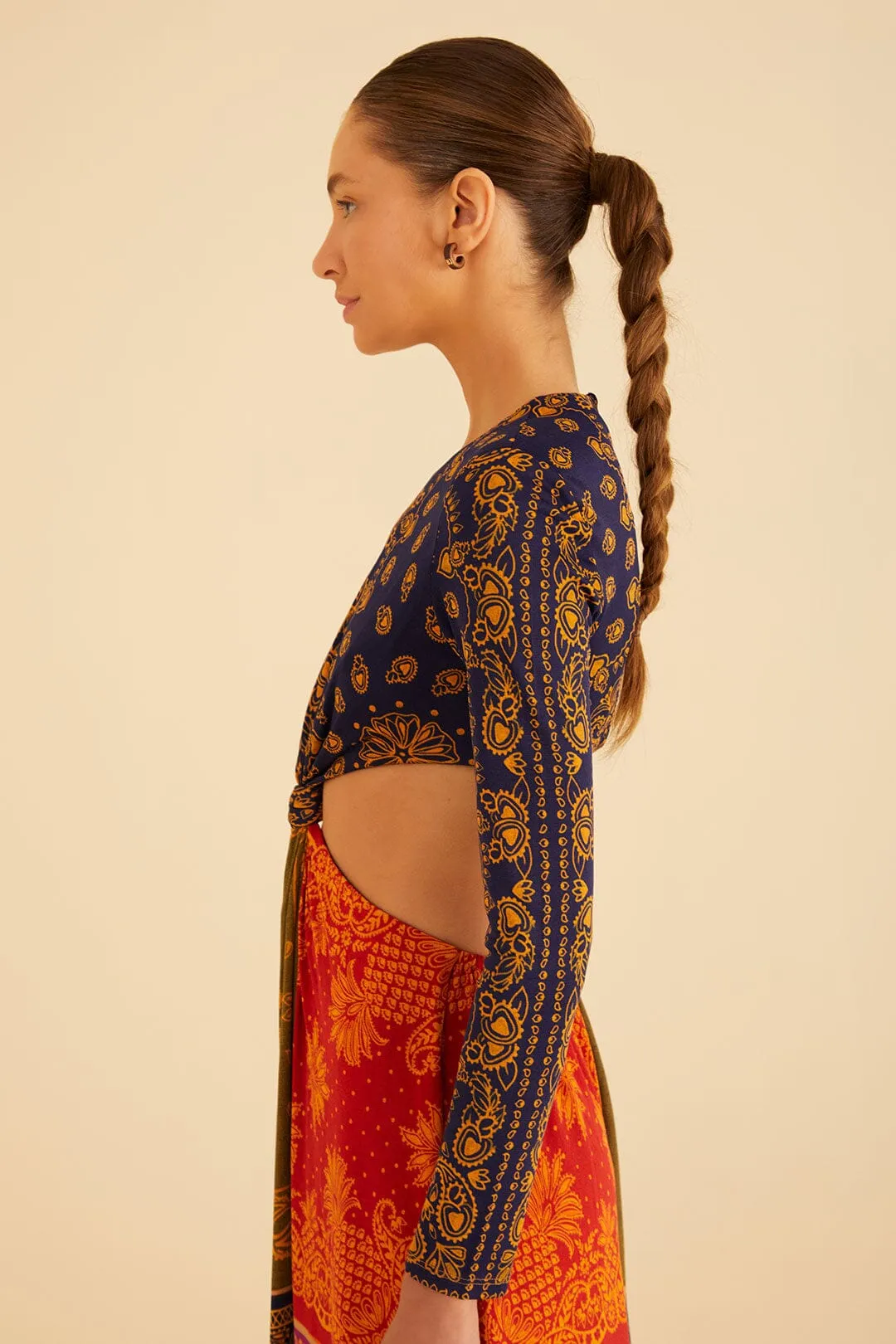 Multicolor Bandana Dream Cut Out Maxi Dress sold by FARM Rio product image thumbnail 5