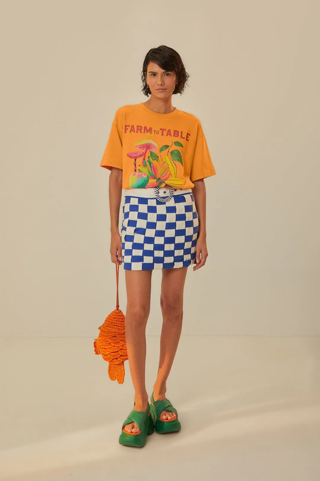 Orange Farm Rio To Table Organic Cotton T-Shirt sold by FARM Rio product image thumbnail 2