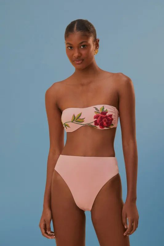Rose Pink Bikini Bottom made by FARM Rio