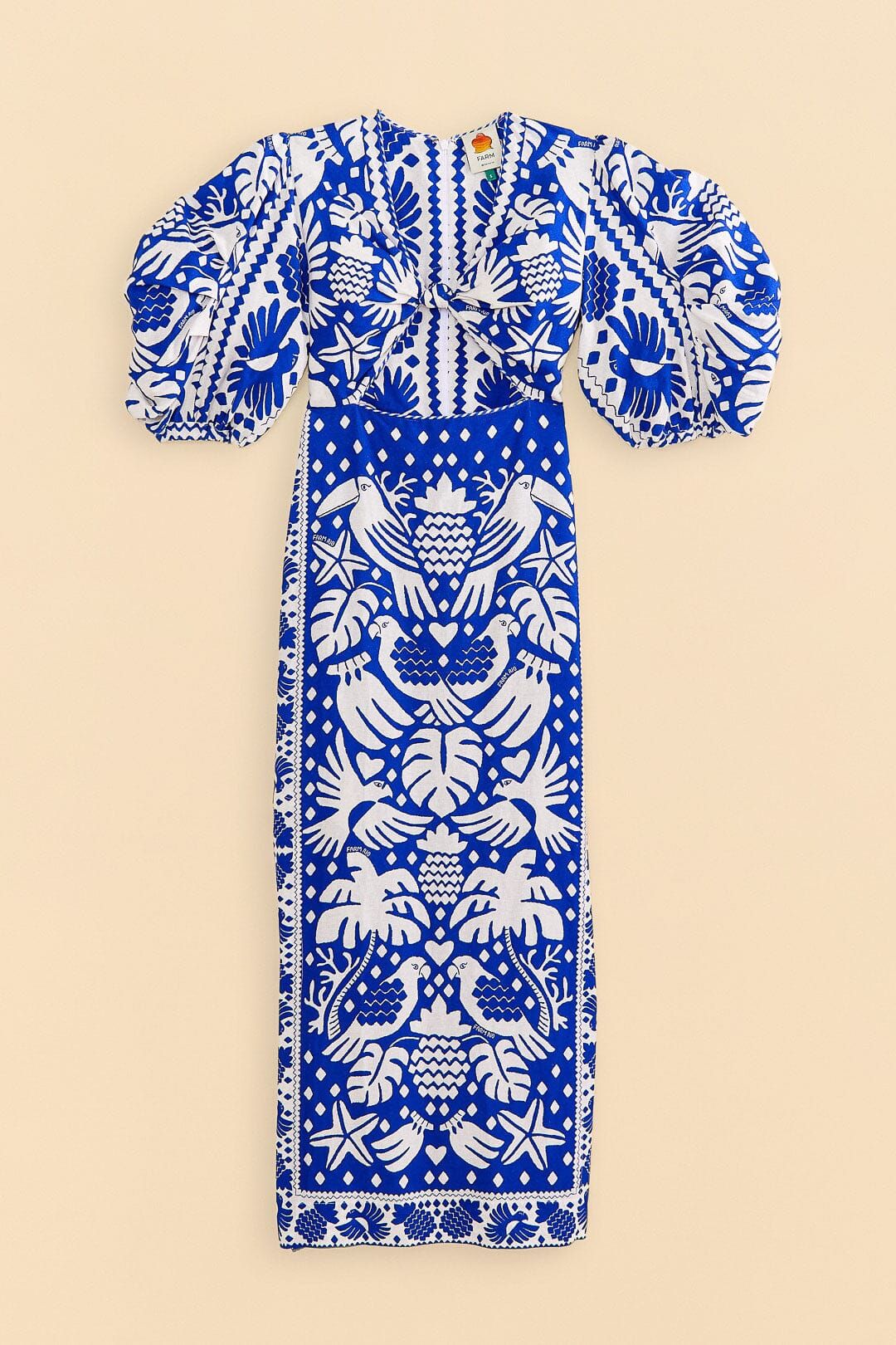 Navy Blue Jungle Scarf Midi Dress sold by FARM Rio product image thumbnail 7