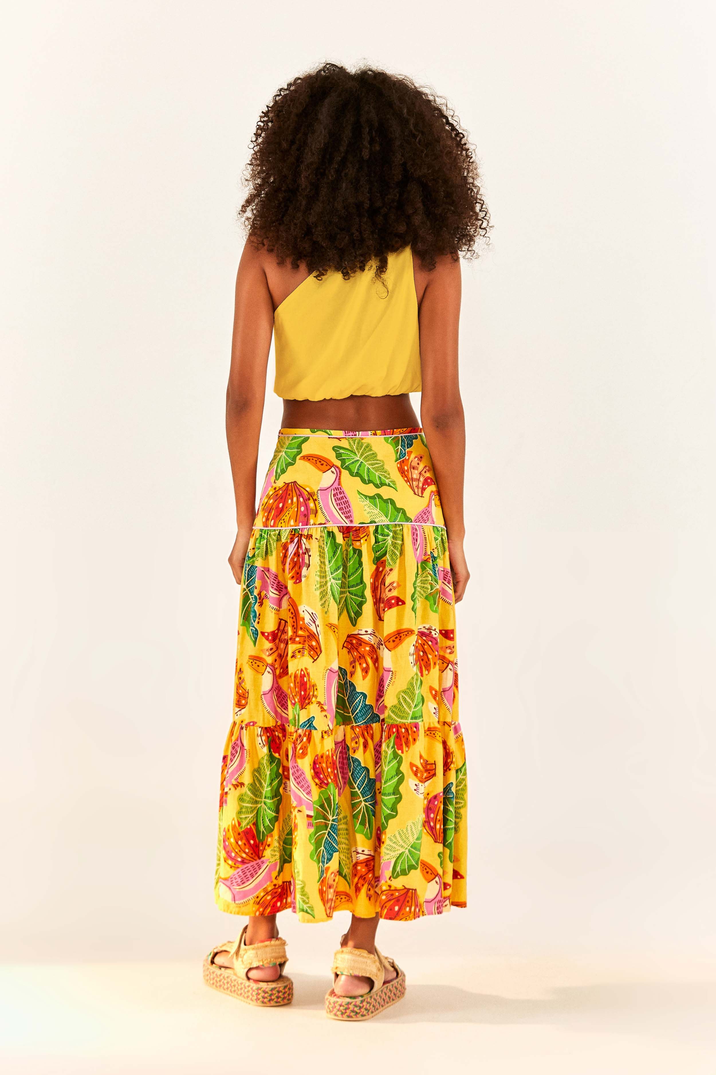 YELLOW KNOT CROP TOP sold by FARM Rio product image thumbnail 2