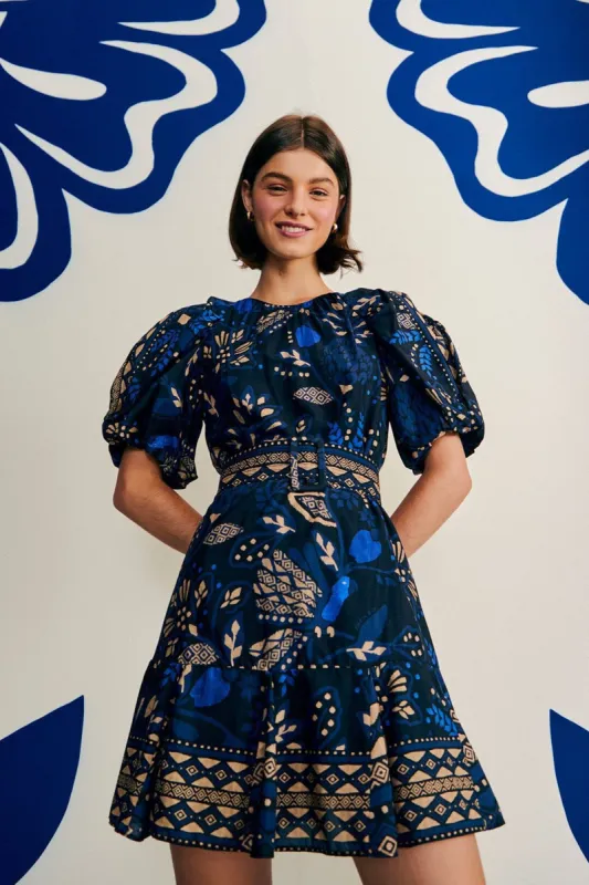 Black Macaw Forest Mini Dress sold by FARM Rio