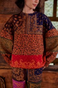 Bandana Dream Mixed Leopard Texture Sweatshirt sold by FARM Rio