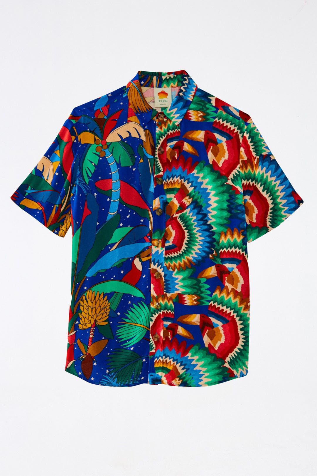 Mixed Blue Prints Unisex Shirt sold by FARM Rio product image thumbnail 6