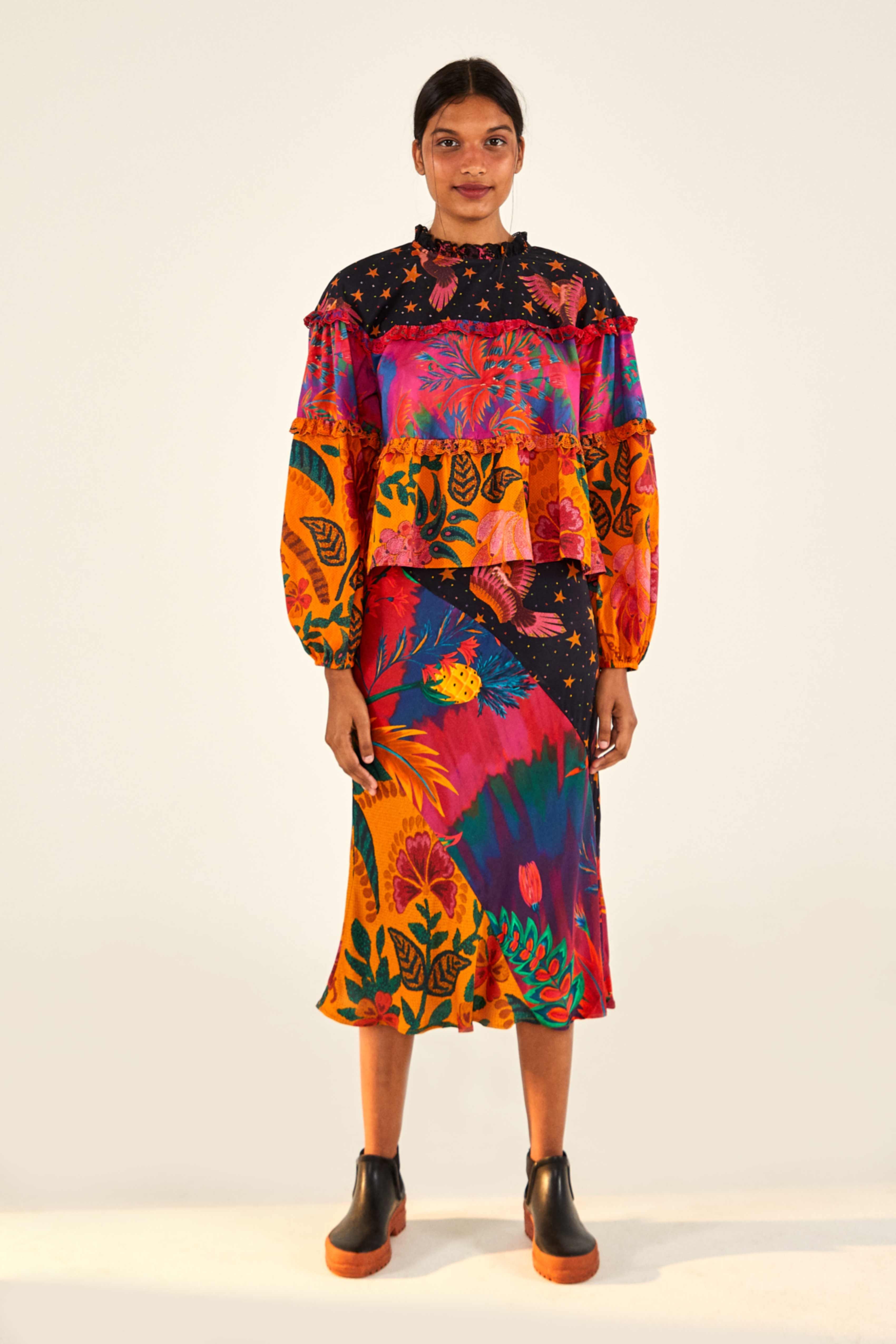 MIXED PRINTS BLOUSE sold by FARM Rio product image thumbnail 3