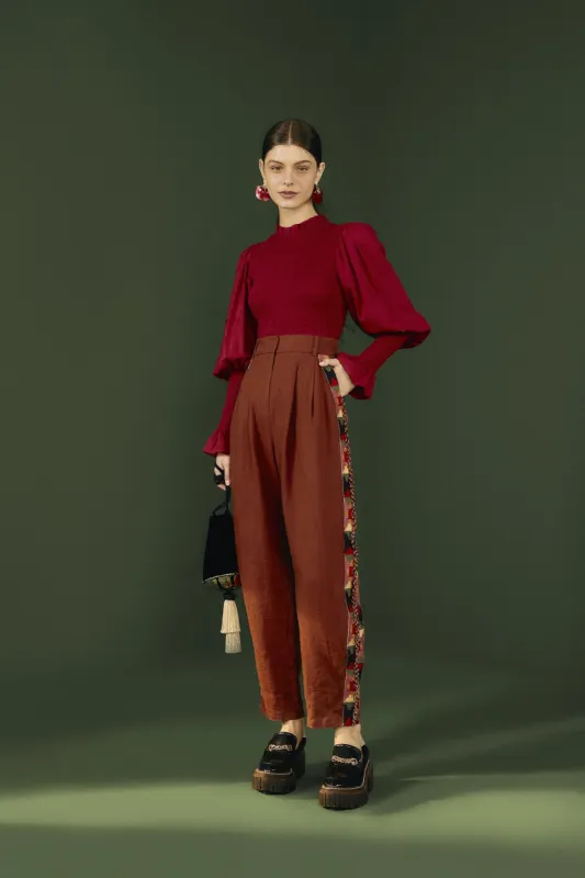 Burgundy 3D Hearts Blouse sold by FARM Rio