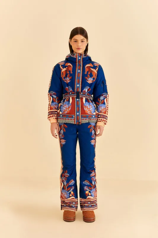 Blue Nature Beauty Ski Pants made by FARM Rio