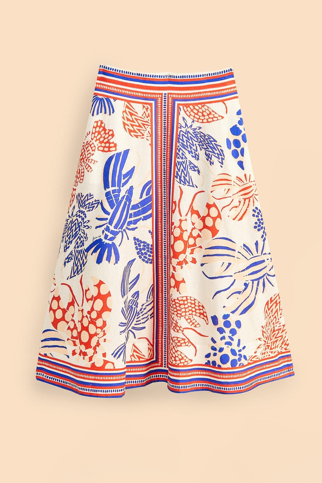 Off-White Mixed Lobsters Midi Skirt sold by FARM Rio product image thumbnail 5