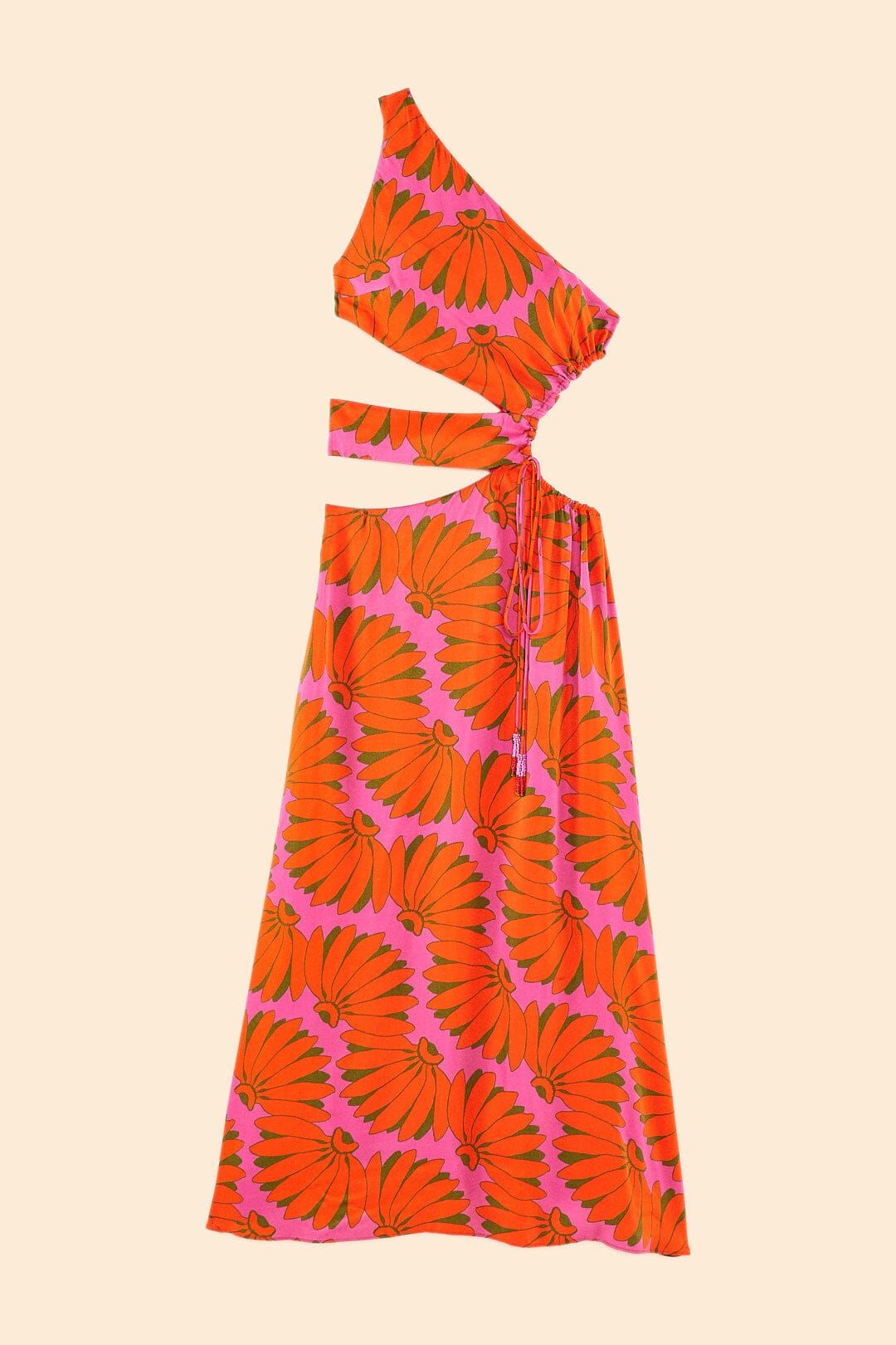Pink Copacabana Lenzing™ Ecovero™ Viscose Cut Out Midi Dress sold by FARM Rio product image thumbnail 6