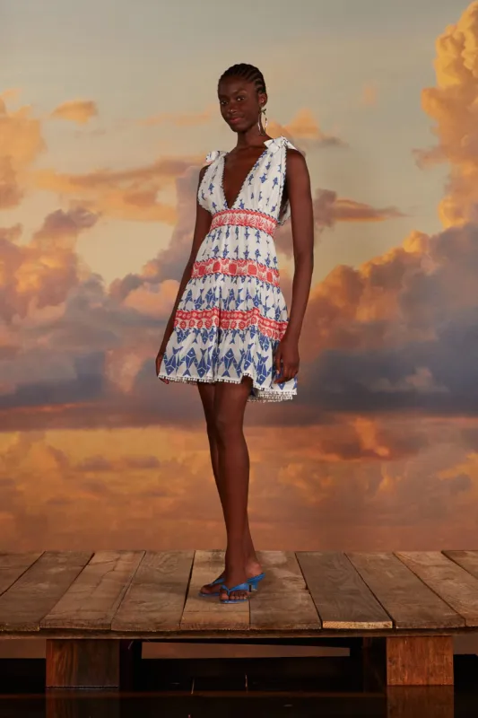 Off-White Graphic Fishes Mini Dress sold by FARM Rio