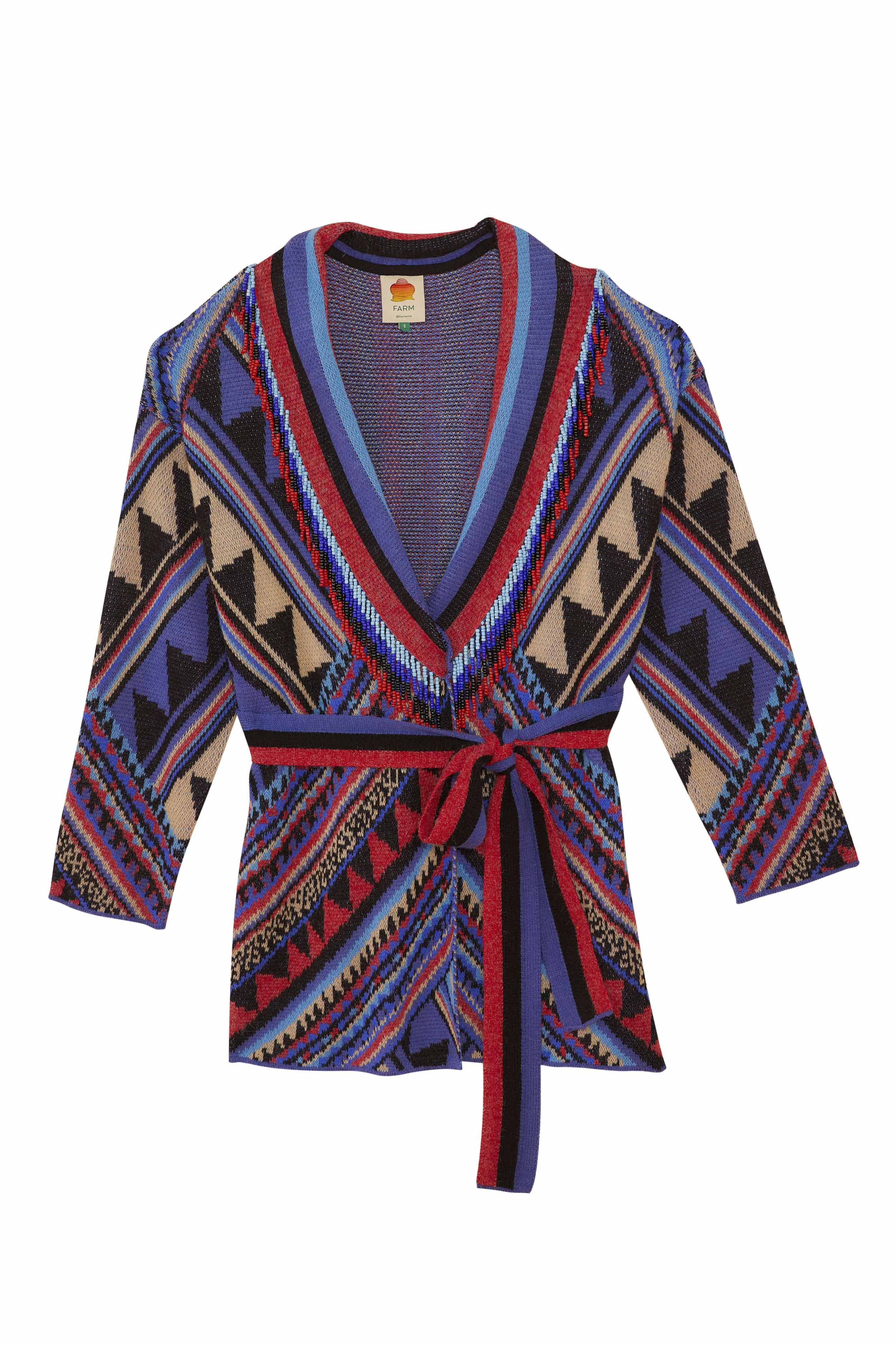 Julie Stripes Embroidered Cardigan sold by FARM Rio product image thumbnail 3
