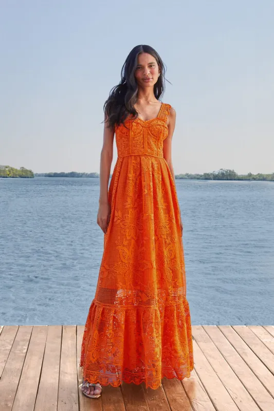 ワンピース FARM Rio SS25 Pastel orange linen dress (337211 L0029) ワンピース FARM Rio SS25 Pastel orange linen dress (337211
