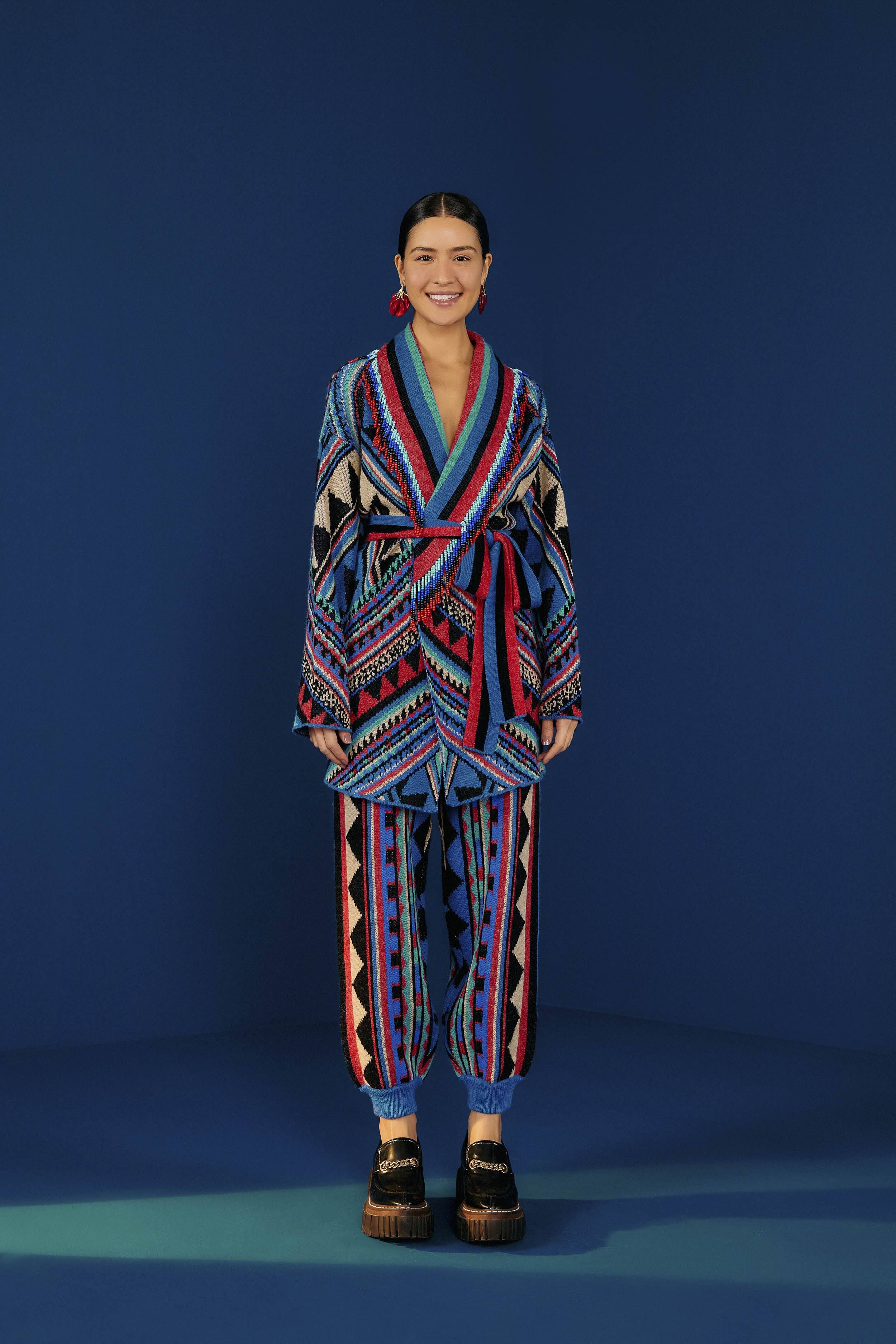 Julie Stripes Embroidered Cardigan sold by FARM Rio