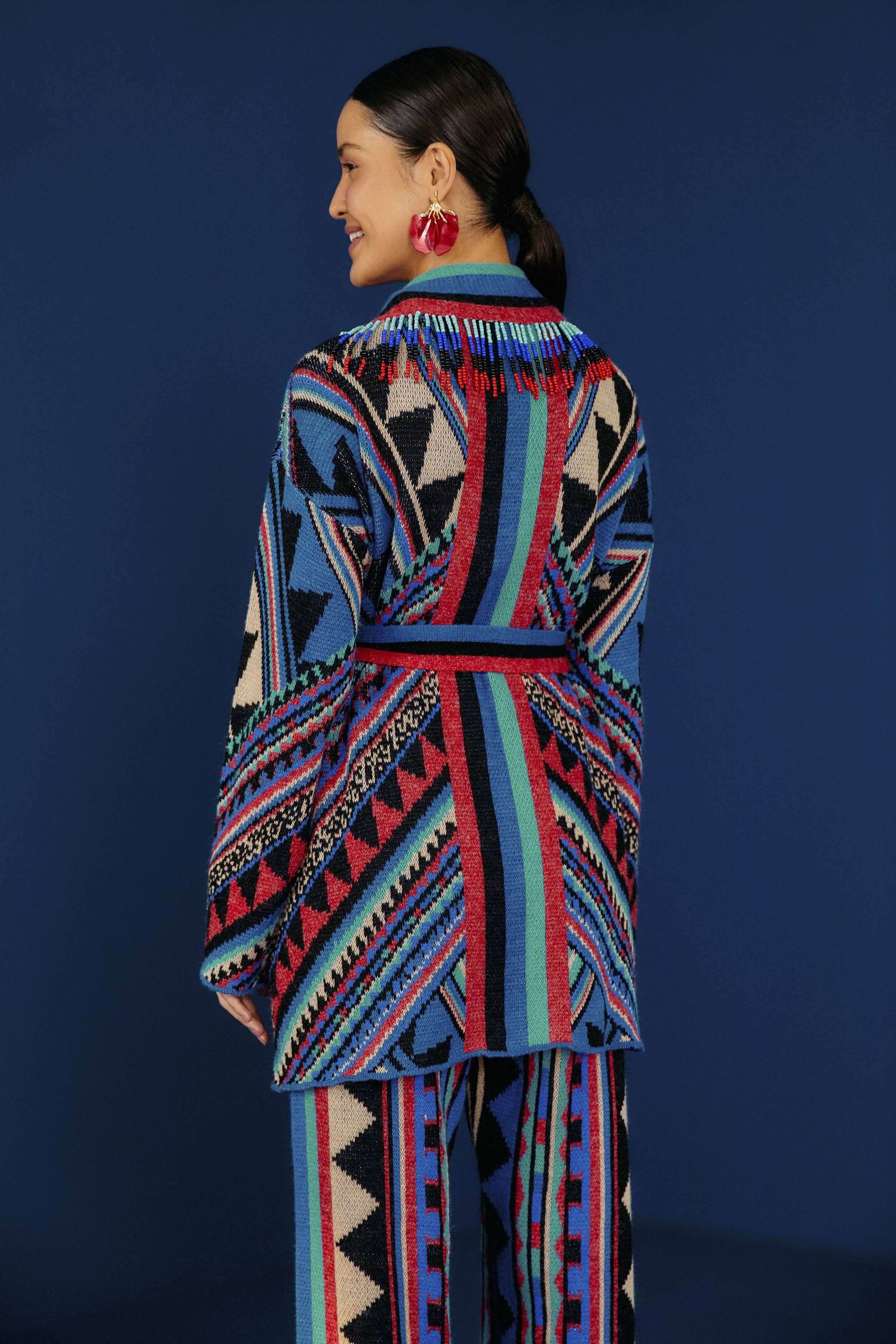 Julie Stripes Embroidered Cardigan sold by FARM Rio product image thumbnail 2