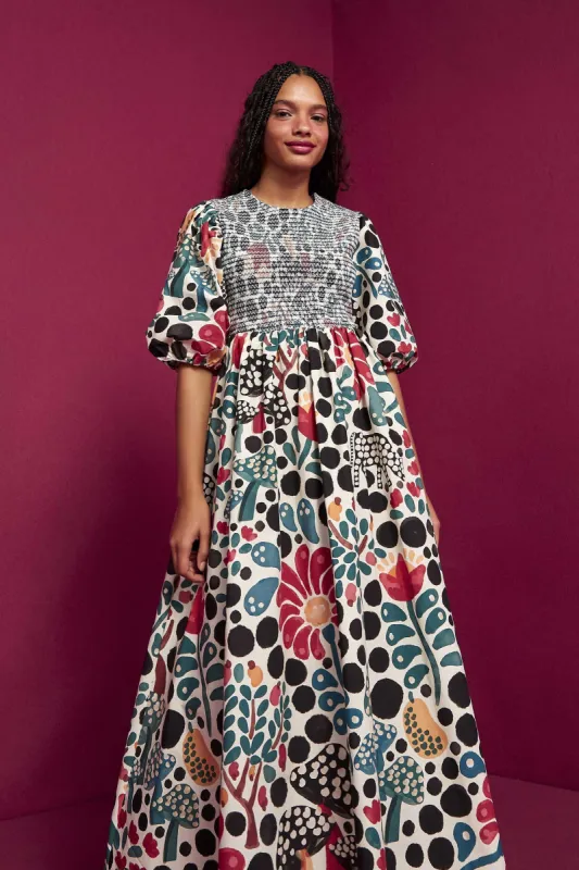 Mushroom Forest Organic Cotton Midi Dress sold by FARM Rio