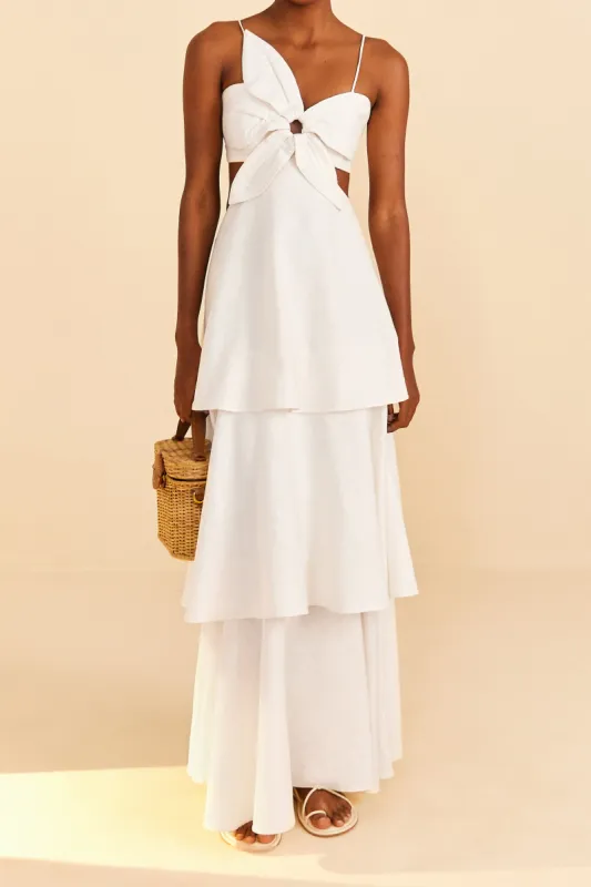 Off-White Flower Maxi Dress sold by FARM Rio