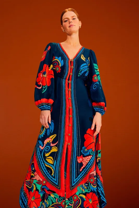 Blue Vintage Forest Midi Dress sold by FARM Rio