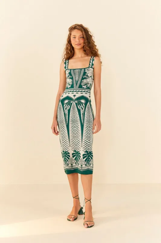 Off-White Macaw Elegance Knit Dress sold by FARM Rio
