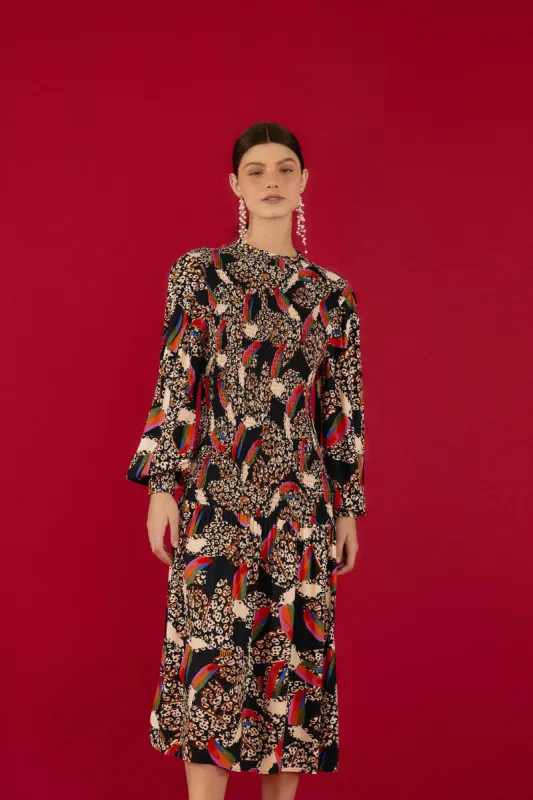 Leopard Toucans Midi Dress sold by FARM Rio
