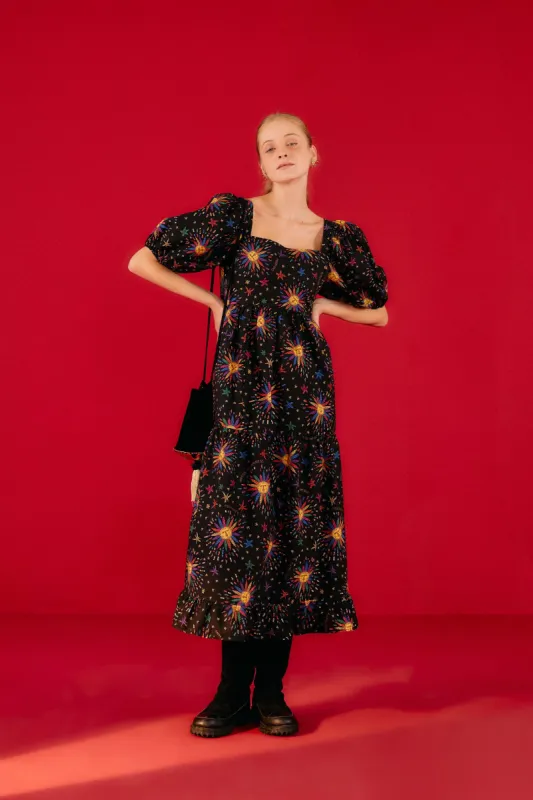 Rainbow Suns Organic Cotton Maxi Dress made by FARM Rio