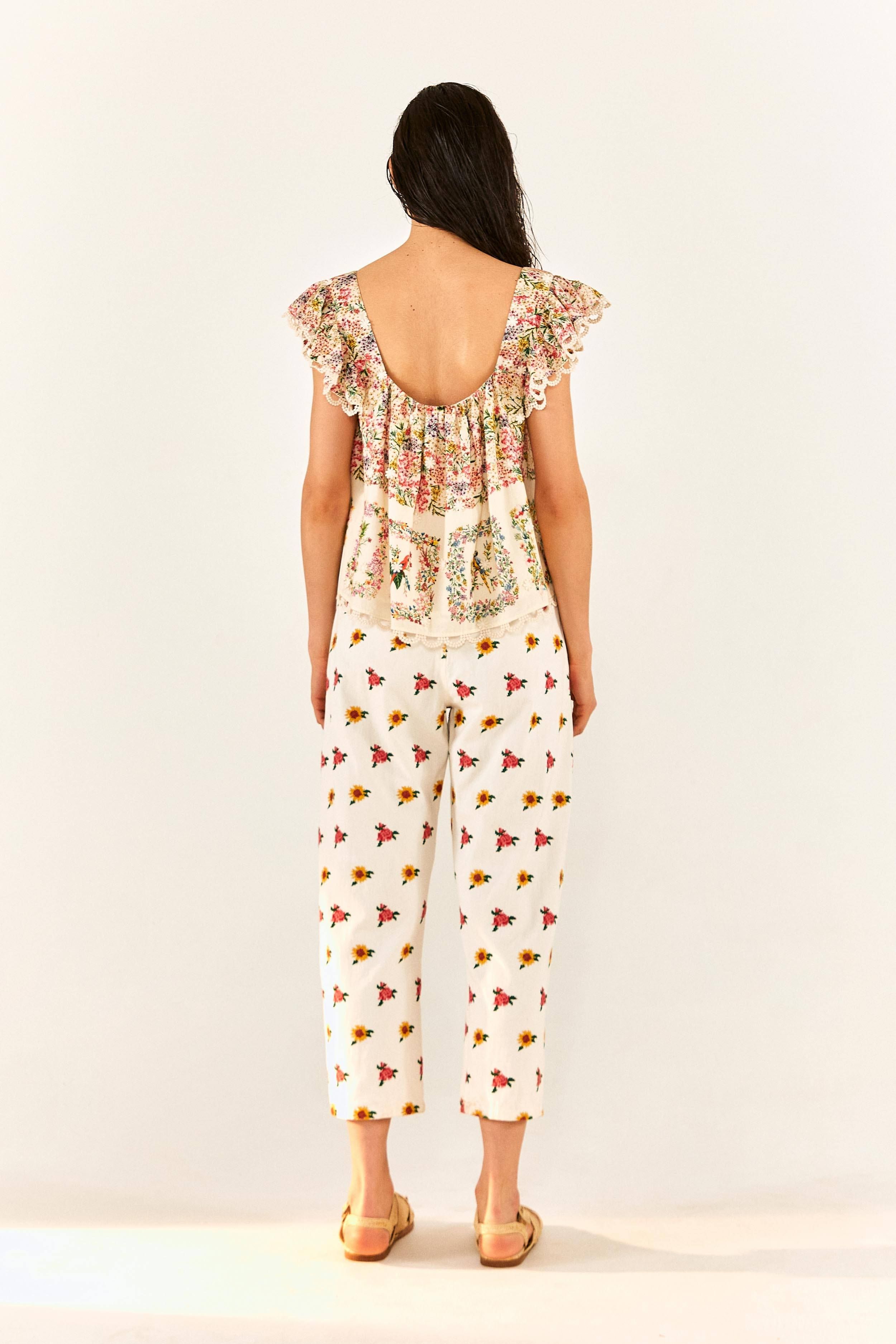 DELICATE FOREST SCARVES BLOUSE sold by FARM Rio product image thumbnail 4