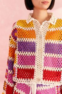 Mixed Crochet Stripes Shirt sold by FARM Rio