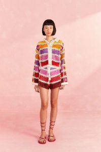 Mixed Crochet Stripes Shirt sold by FARM Rio
