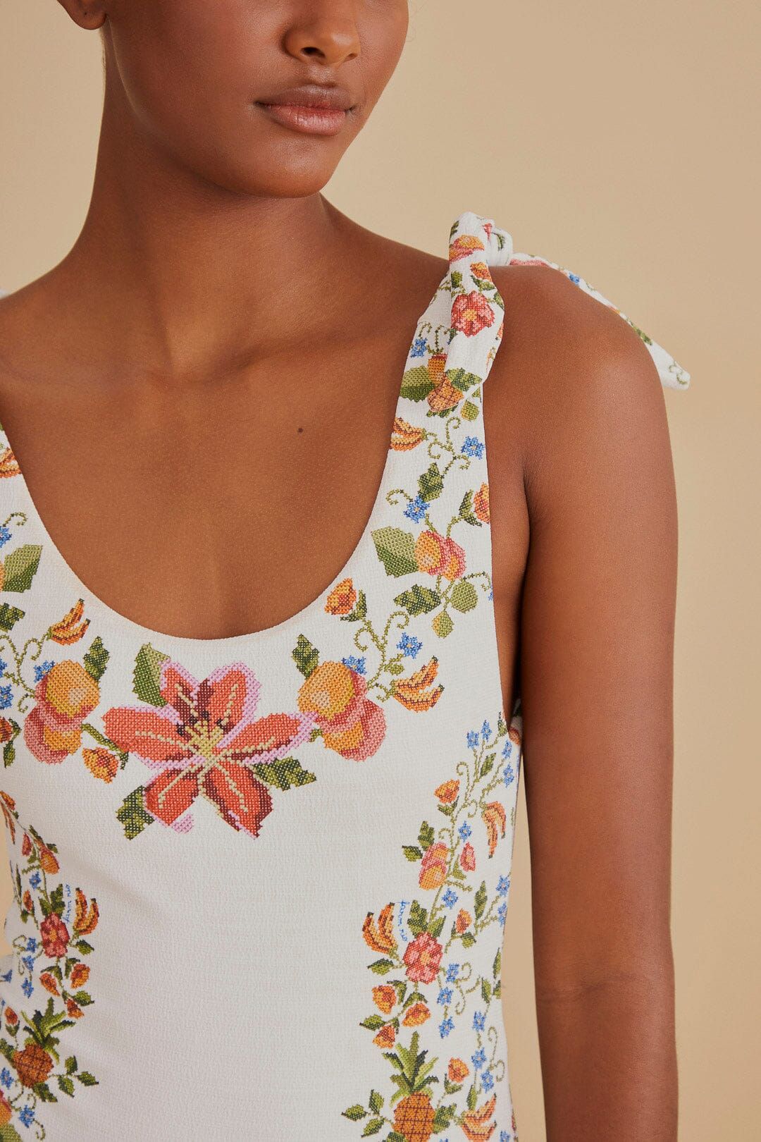 White Banana Vitamin One Piece Swimsuit sold by FARM Rio product image thumbnail 4