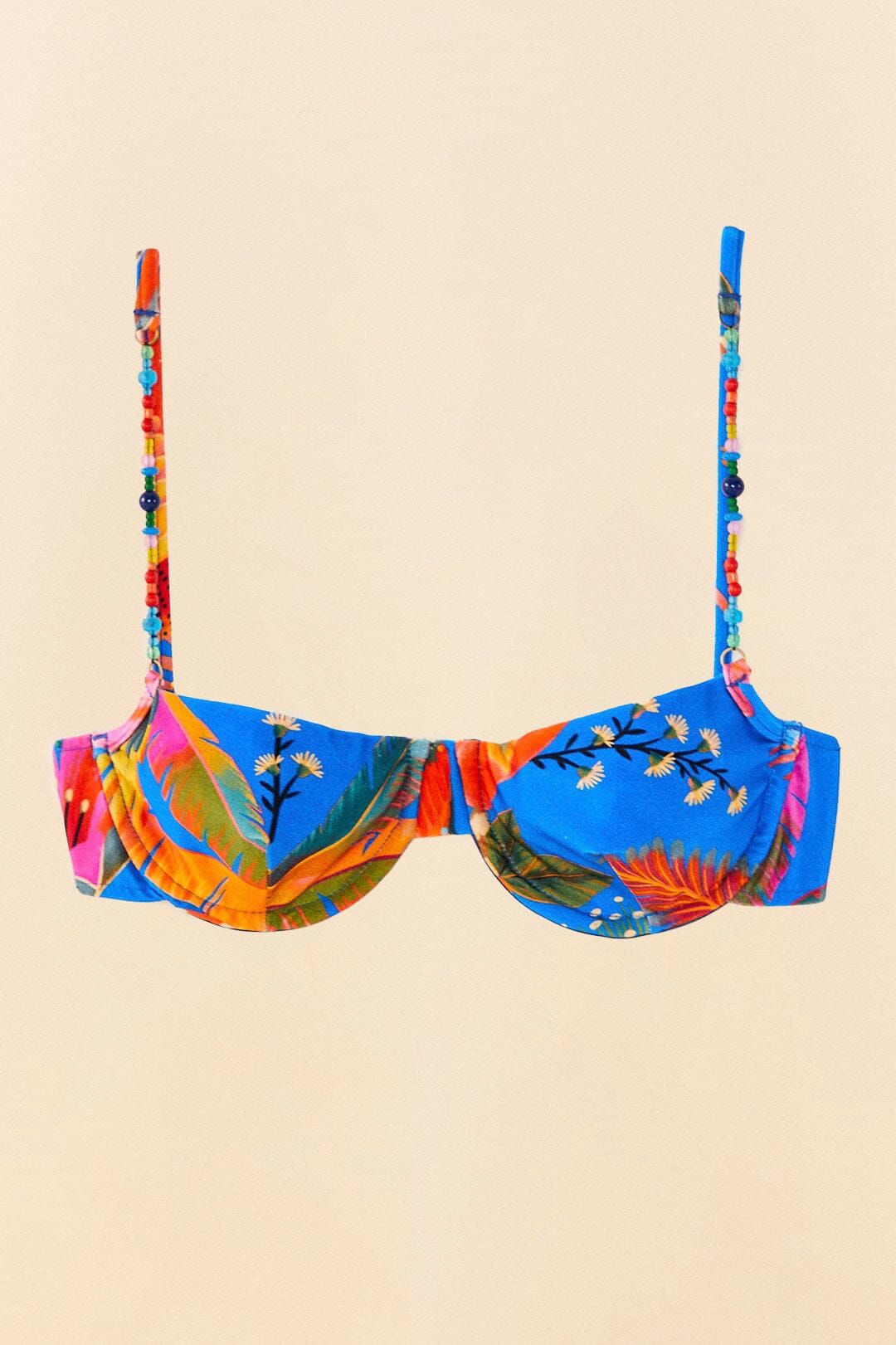 Blue Macaw Party Underwire Bikini Top sold by FARM Rio product image thumbnail 4