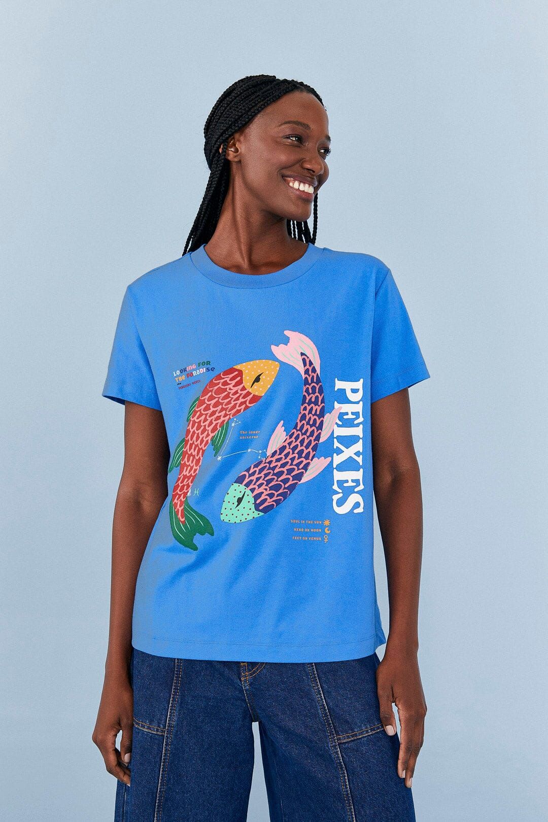 Pisces Zodiac Organic Cotton T-Shirt sold by FARM Rio product image thumbnail 2