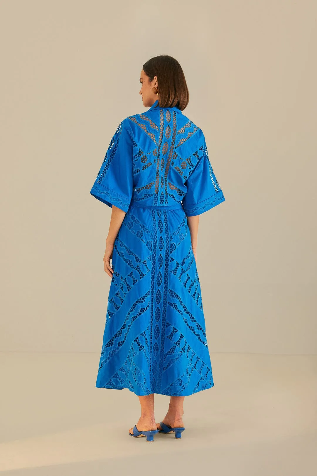 Blue Striped Richelieu Midi Skirt sold by FARM Rio product image thumbnail 5