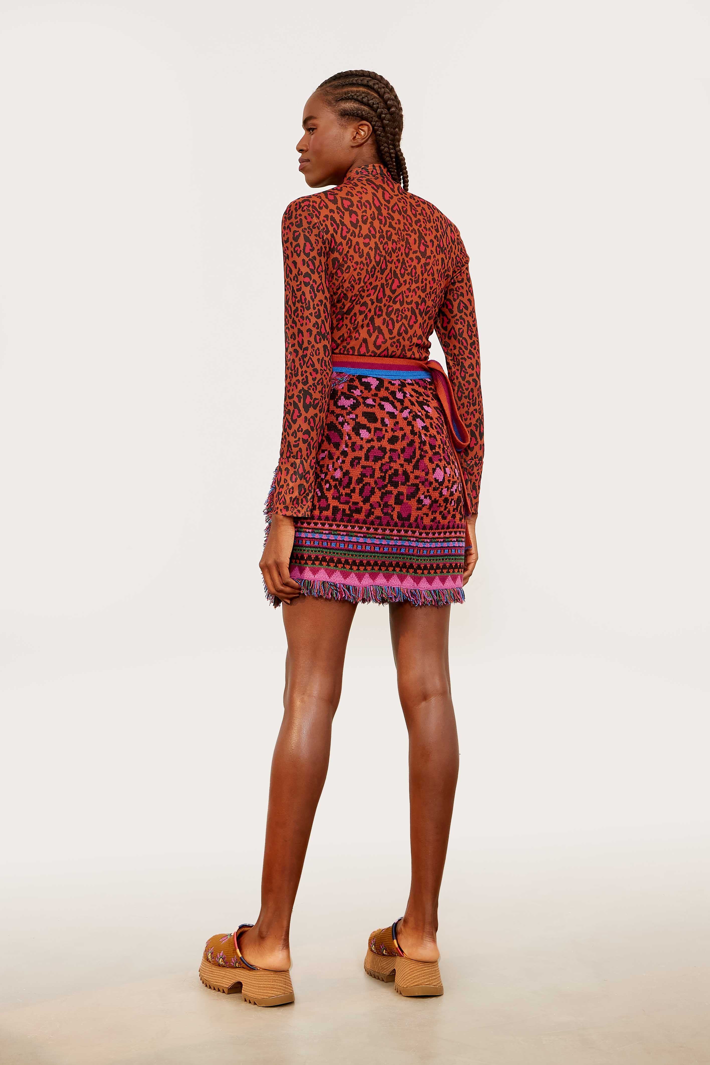 LEOPARD POP CARAMEL TULLE BLOUSE sold by FARM Rio product image thumbnail 2