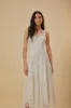 White Richelieu Sleeveless Midi Dress sold by FARM Rio