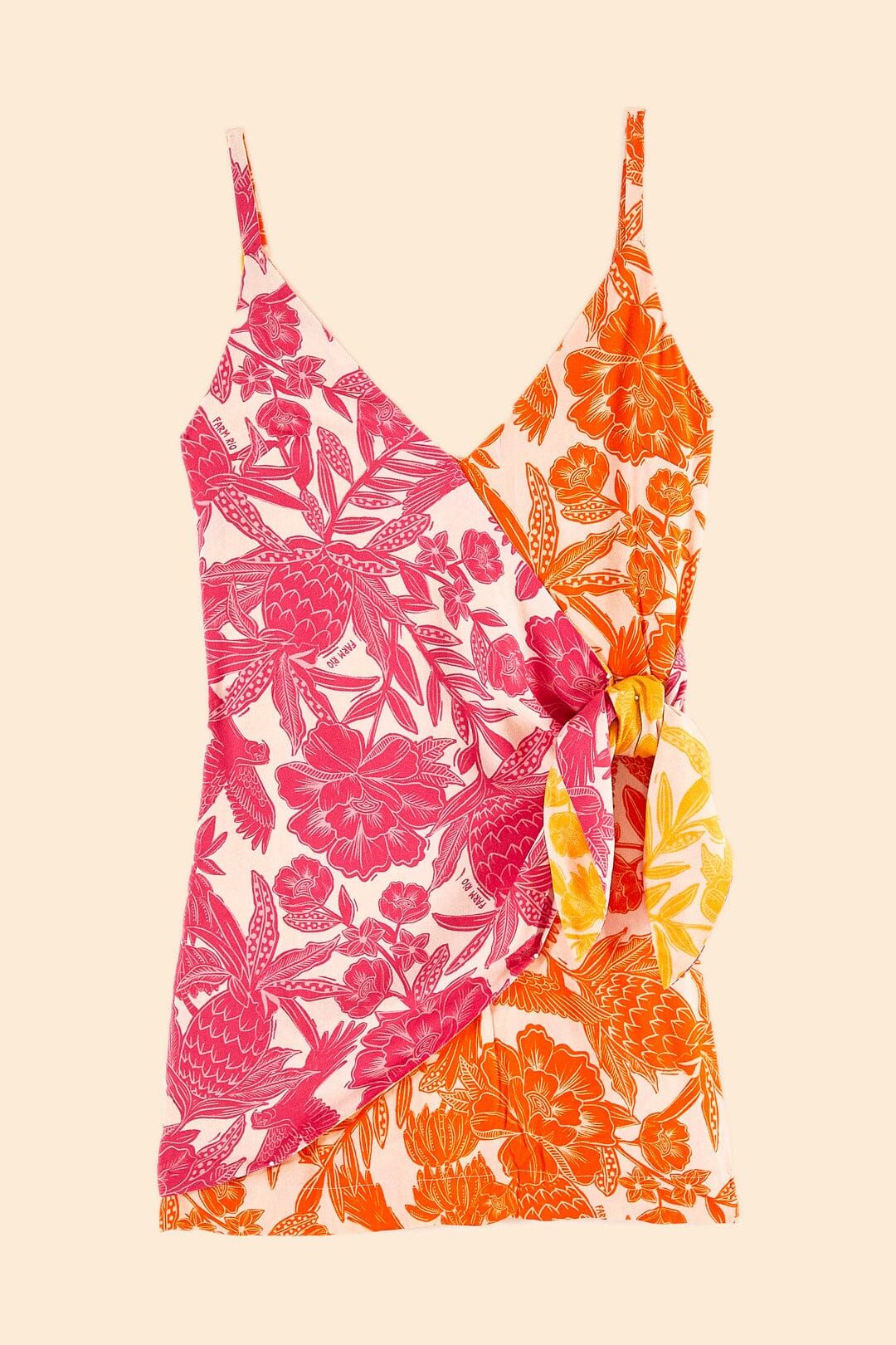 Pink Tropical Woodcut Cover Up sold by FARM Rio product image thumbnail 6