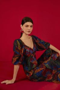Dotted Macaws Maxi Dress sold by FARM Rio