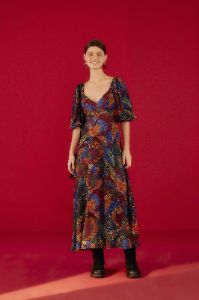Dotted Macaws Maxi Dress sold by FARM Rio