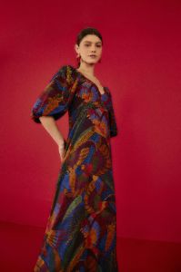 Dotted Macaws Maxi Dress sold by FARM Rio