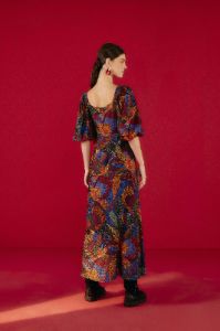 Dotted Macaws Maxi Dress sold by FARM Rio