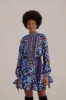 Black Toucans Scarf Long Sleeve Mini Dress sold by FARM Rio