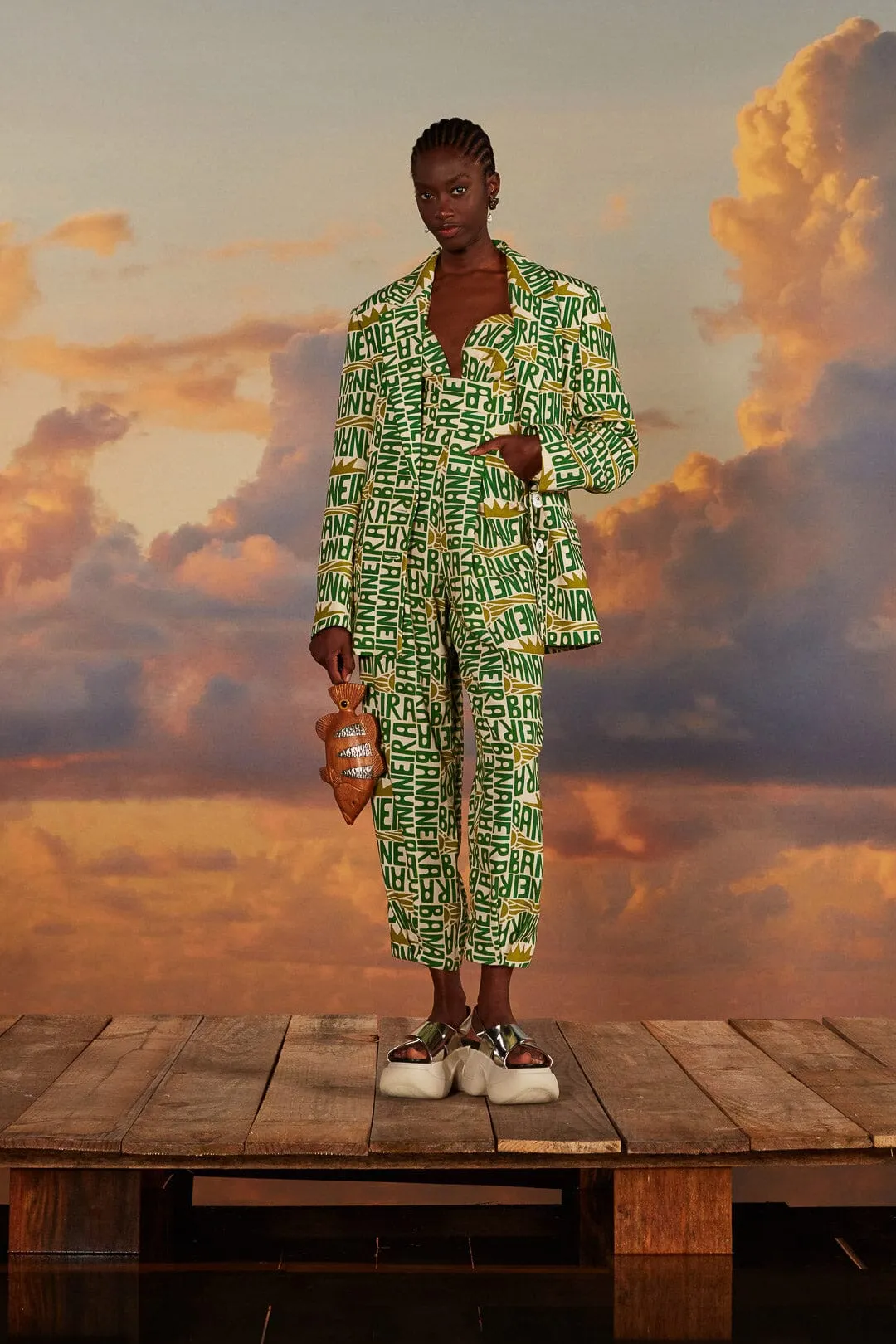 Off-White Banana Typography Strapless Jumpsuit sold by FARM Rio product image thumbnail 2